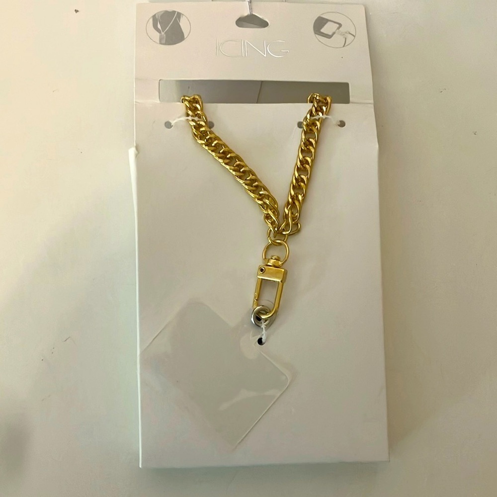Icing Gold Chain Phone Holder New In Box